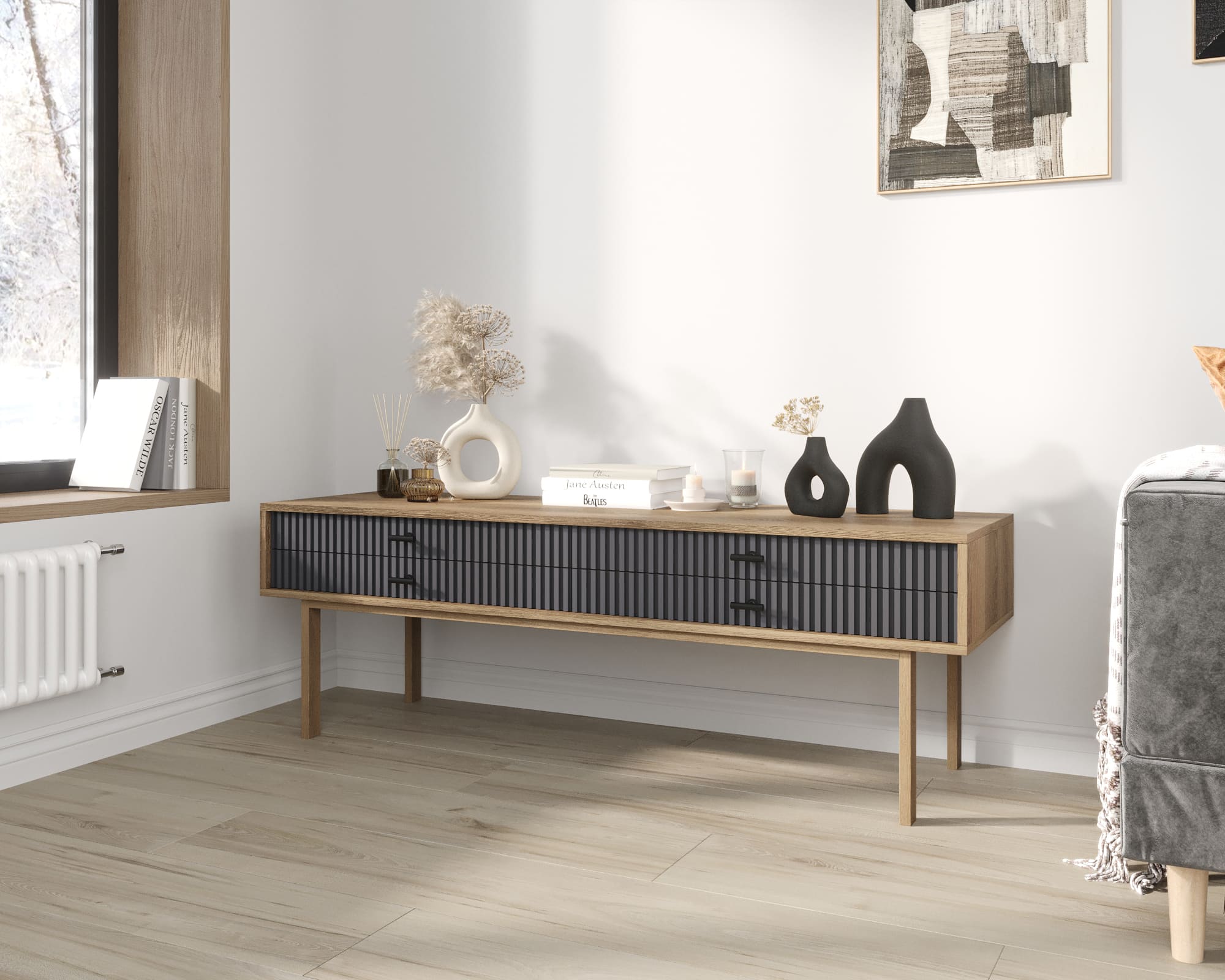 заказать Консоль с двумя ящиками "Emerson" арт EM23/7024/L