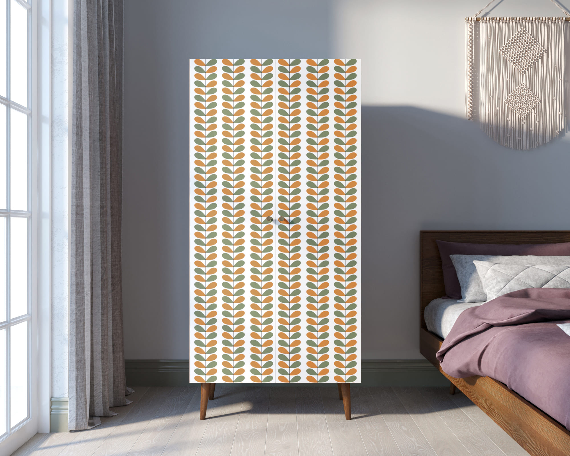 Шкаф малый двухстворчатый "Berber" принт 23 арт BB08/Print_23 в интерьере в Москве Шкаф малый двухстворчатый "Berber" принт 23 арт BB08/Print_23 в интерьере