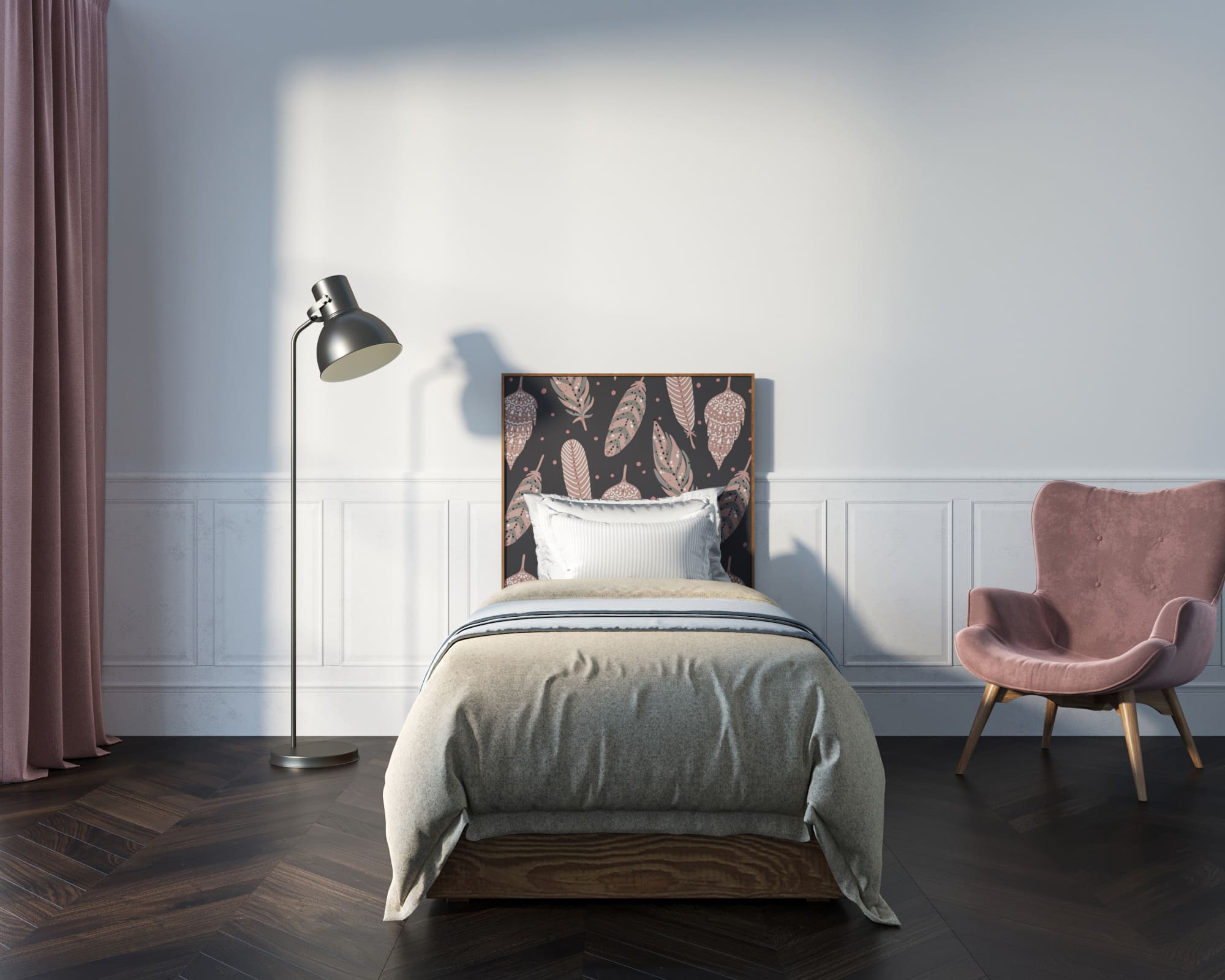 Кровать "Berber" 90х200 см принт 40 арт BB43/Print_40 в интернет-магазине