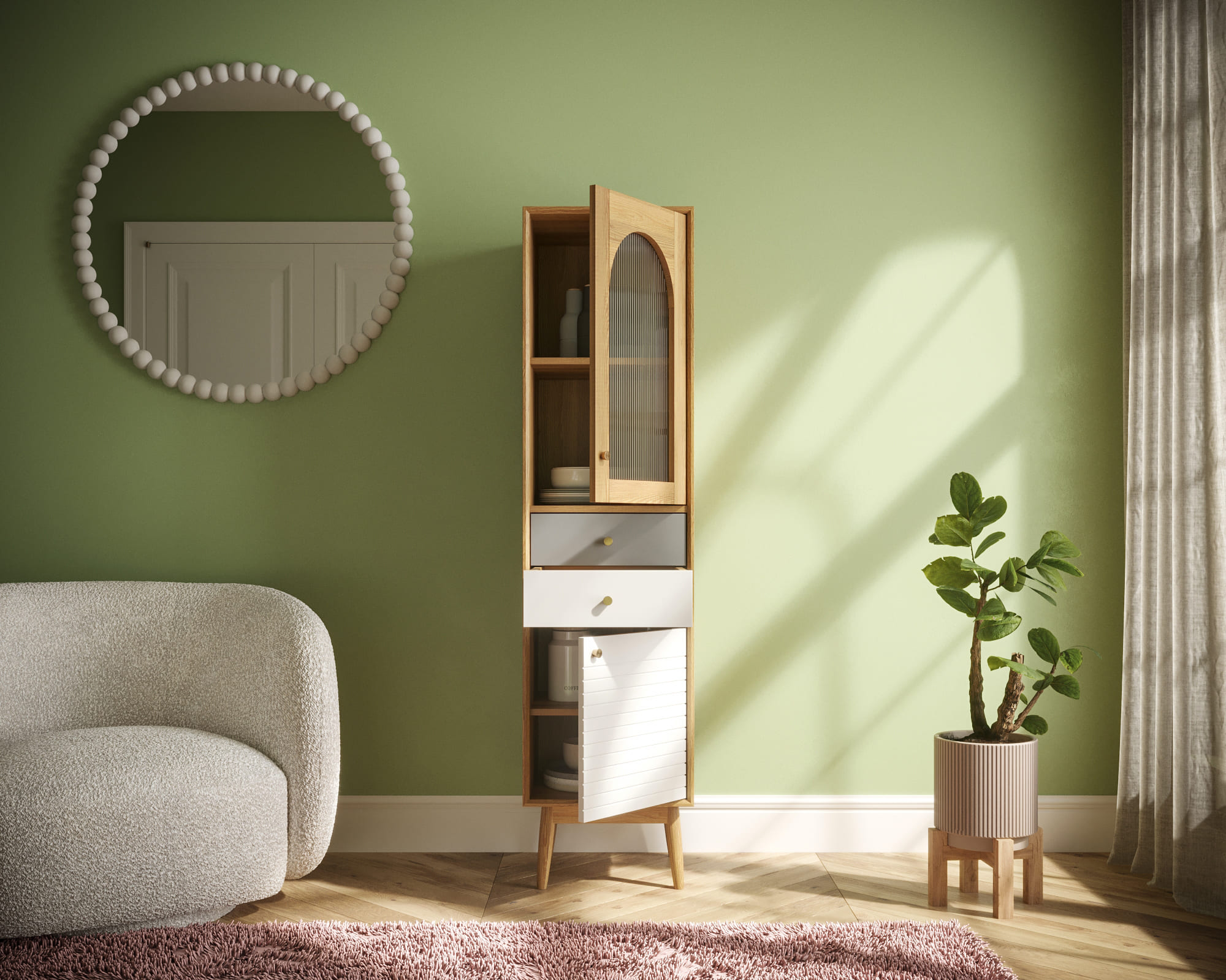 купить Шкаф в скандинавском стиле "Pollo" арт POL19 в Москве купить Шкаф в скандинавском стиле "Pollo" арт POL19