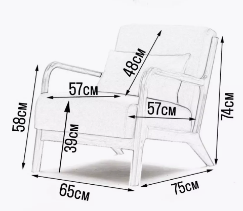 фото Кресло дизайнерское Cody B-linen в интерьере