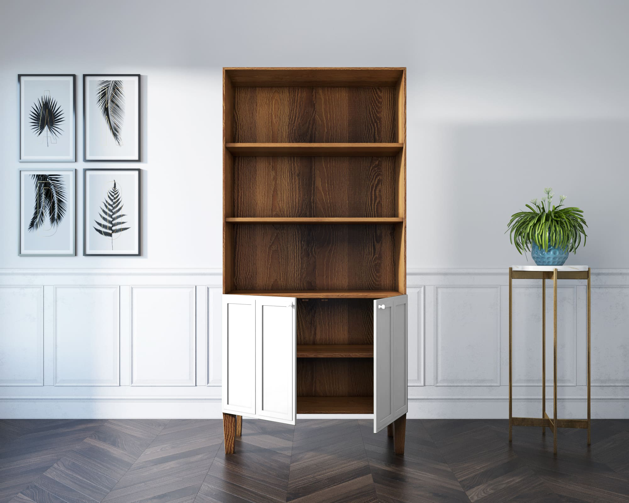 купить Стеллаж двухстворчатый "Andersen" арт AN12/2WH