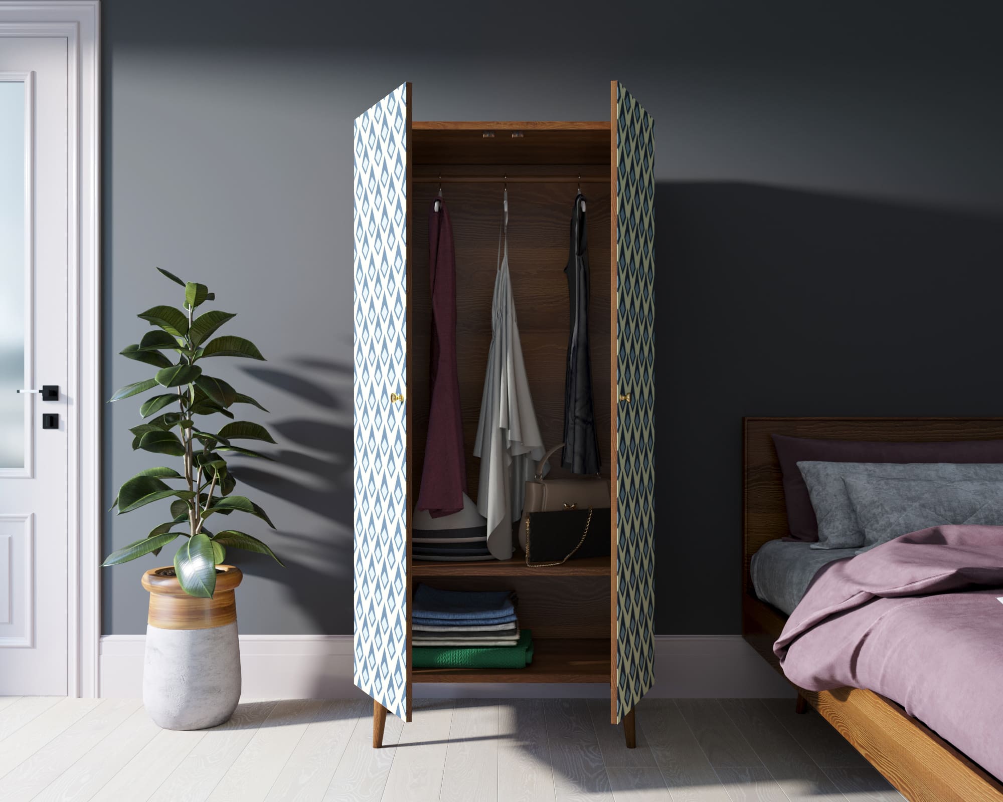 Шкаф малый двухстворчатый "Berber" принт 13 арт BB08/Print_13 в интернет-магазине в Москве Шкаф малый двухстворчатый "Berber" принт 13 арт BB08/Print_13 в интернет-магазине