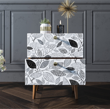 купить Тумбочка "Berber" с двумя ящиками 9 принт арт BB03/Print_09, разноцветная