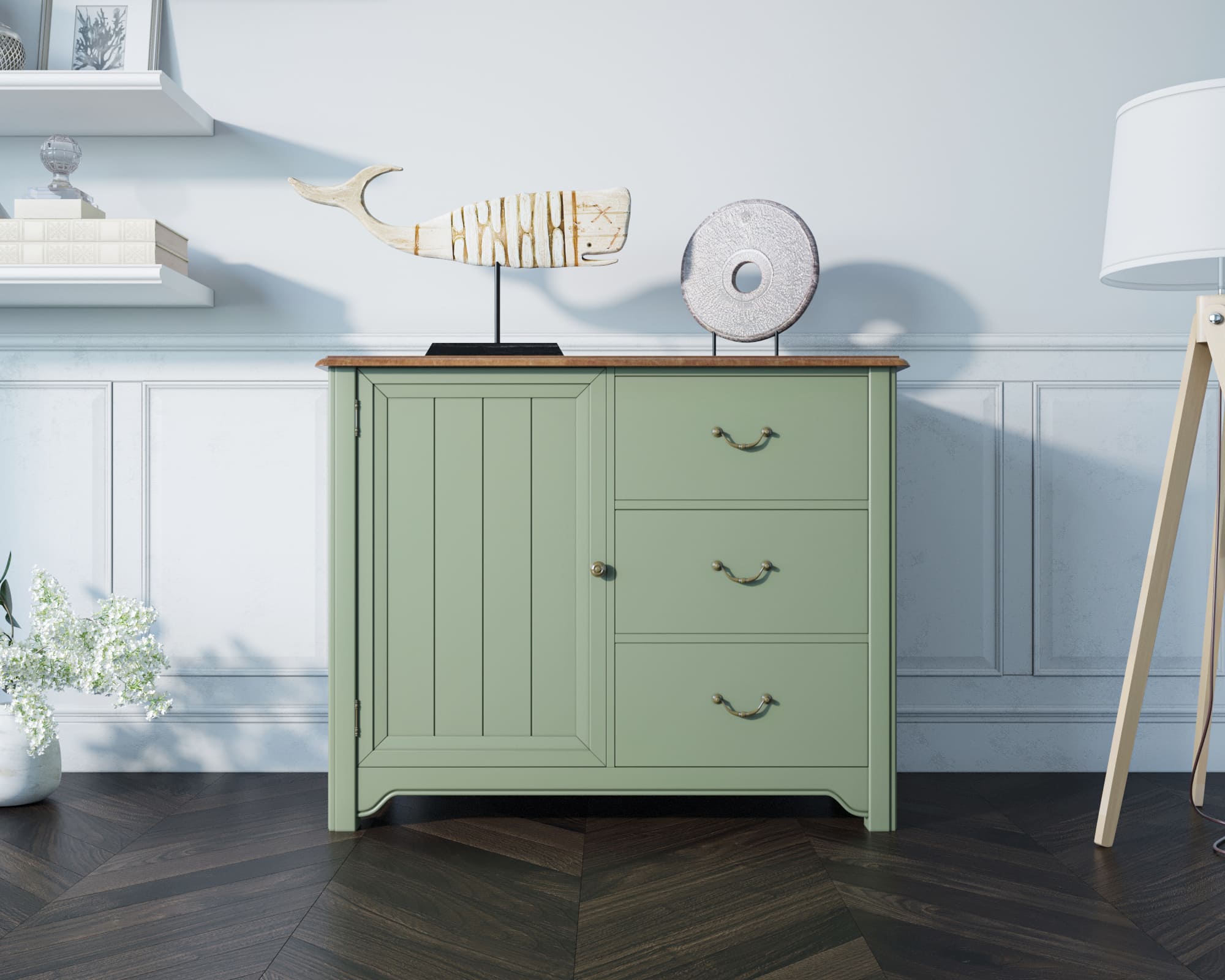 фото Комод Olivia на 3 ящика с дверкой арт GA5051