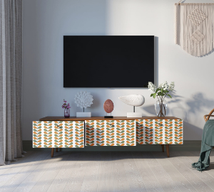 купить Комод "Berber" с ящиками низкий под TV 23 принт арт BB19/Print_23