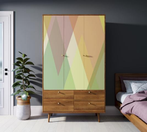 купить Шкаф трехстворчатый "Berber" принт 16 арт BB02/Print_16