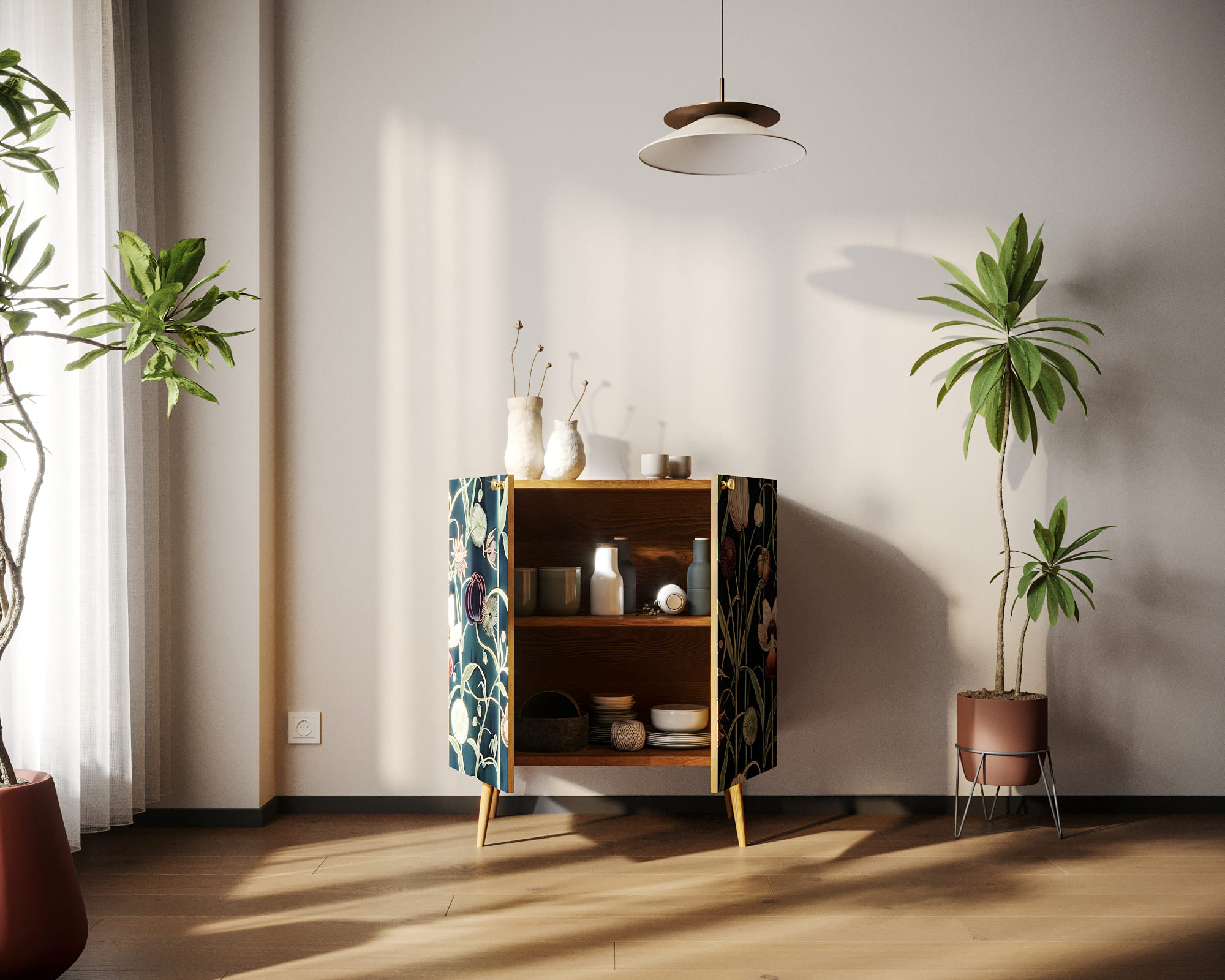 купить Комод "Berber" две дверки малый арт BB38/Print_54