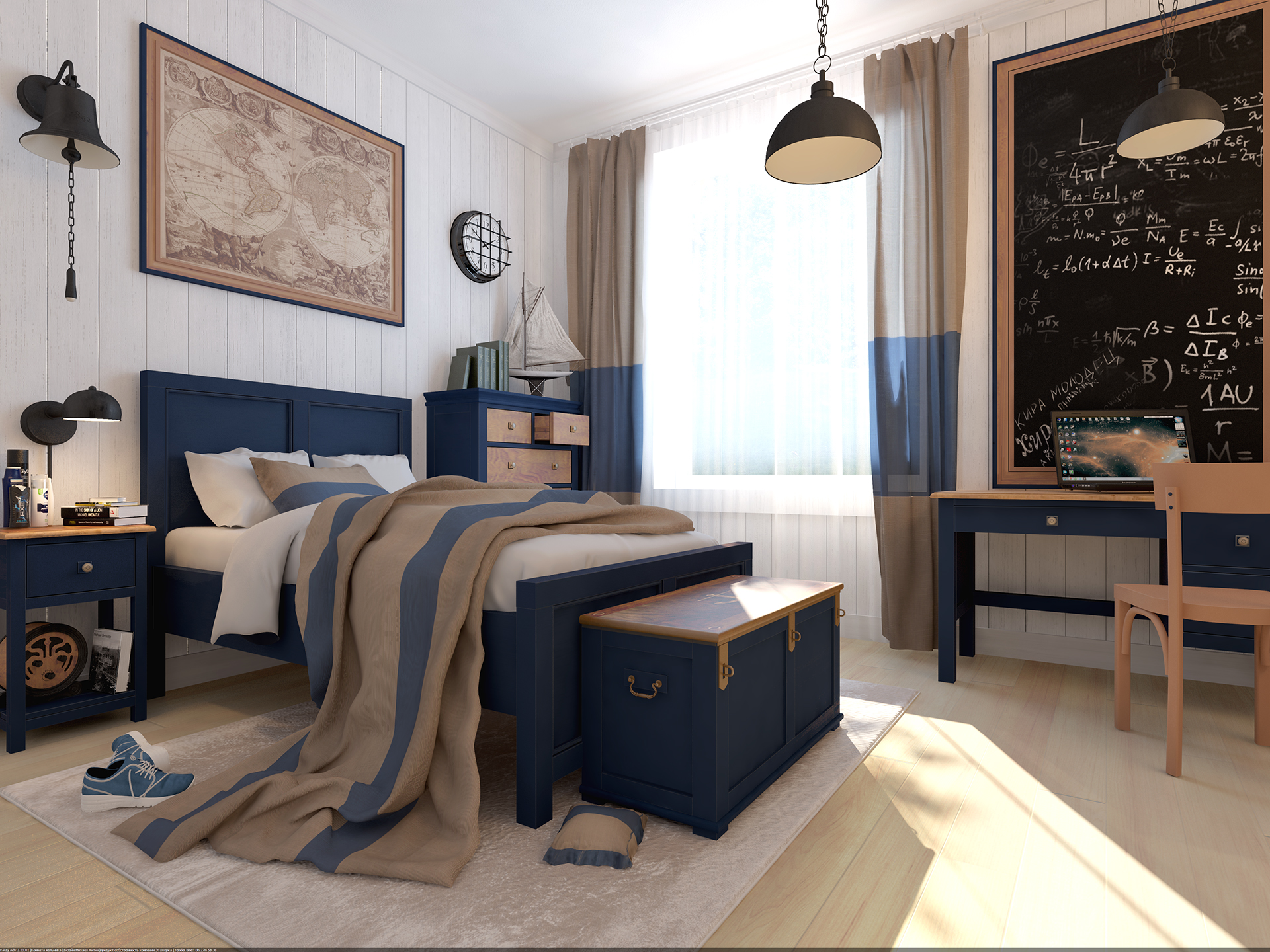 заказать Кровать односпальная "Jules Verne" 120*200 арт JV12ETGB