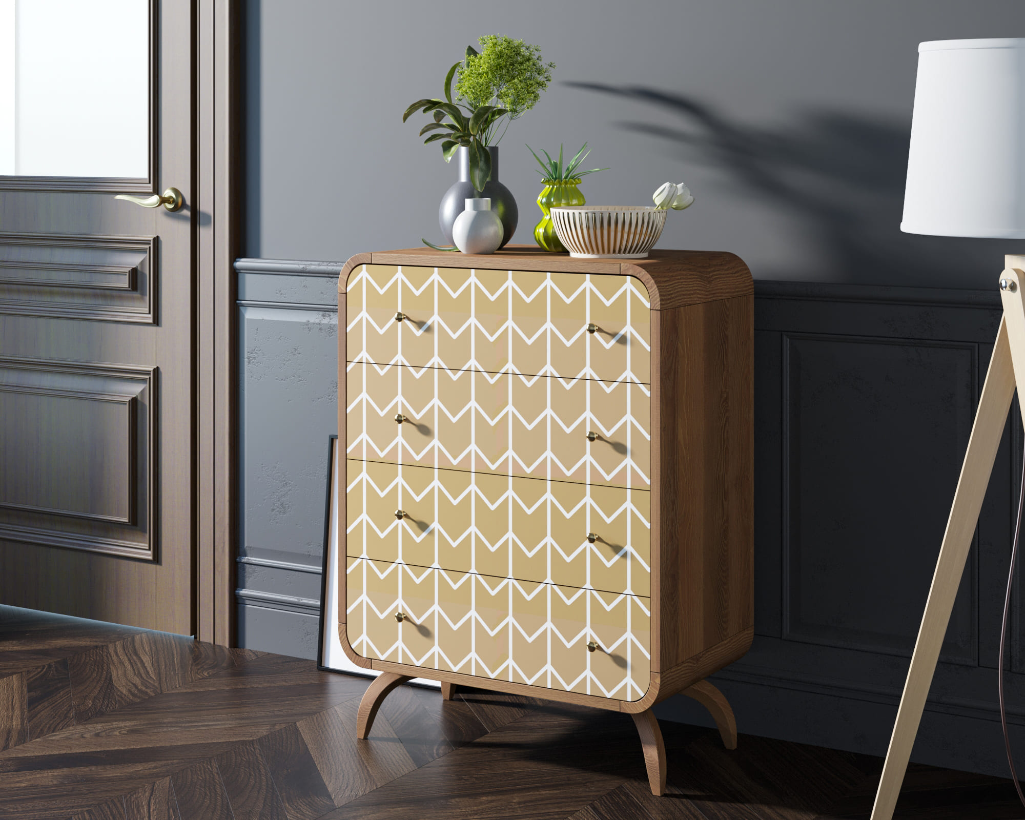 заказать Высокий комод "Ellipse Print" с четырьмя ящиками принт 1 арт EL05/print_1 в Москве заказать Высокий комод "Ellipse Print" с четырьмя ящиками принт 1 арт EL05/print_1