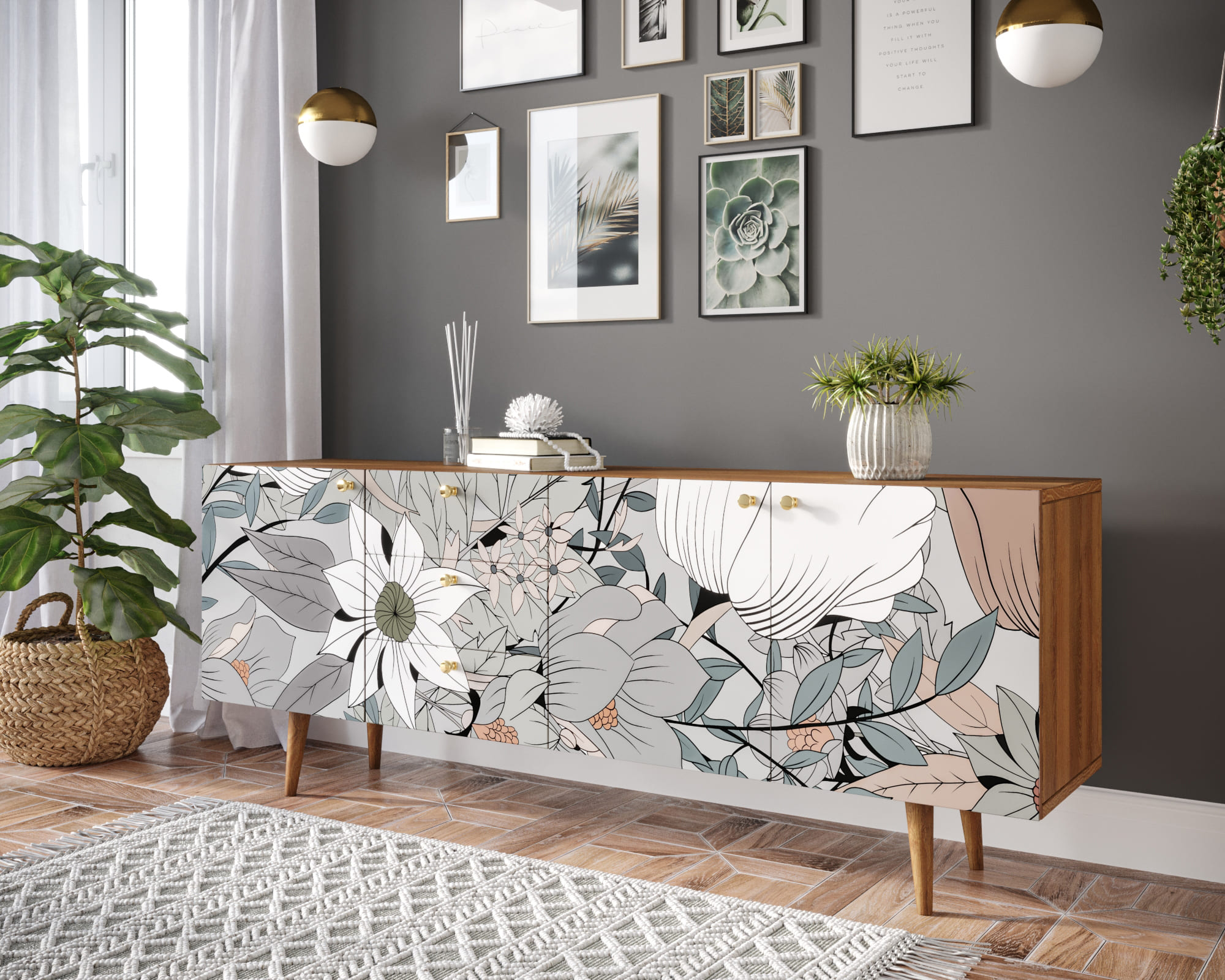 фото Комод "Berber" удлиненный принт 50 арт BB11/Print_50 в Москве фото Комод "Berber" удлиненный принт 50 арт BB11/Print_50