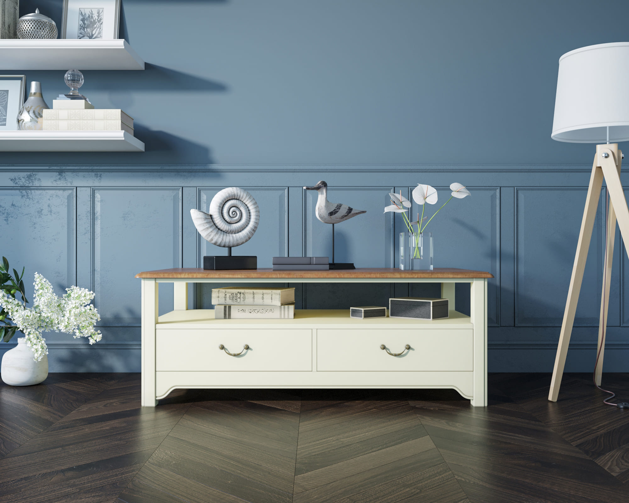 купить Бежевый журнальный стол "Olivia" 4 ящика арт GC1004C