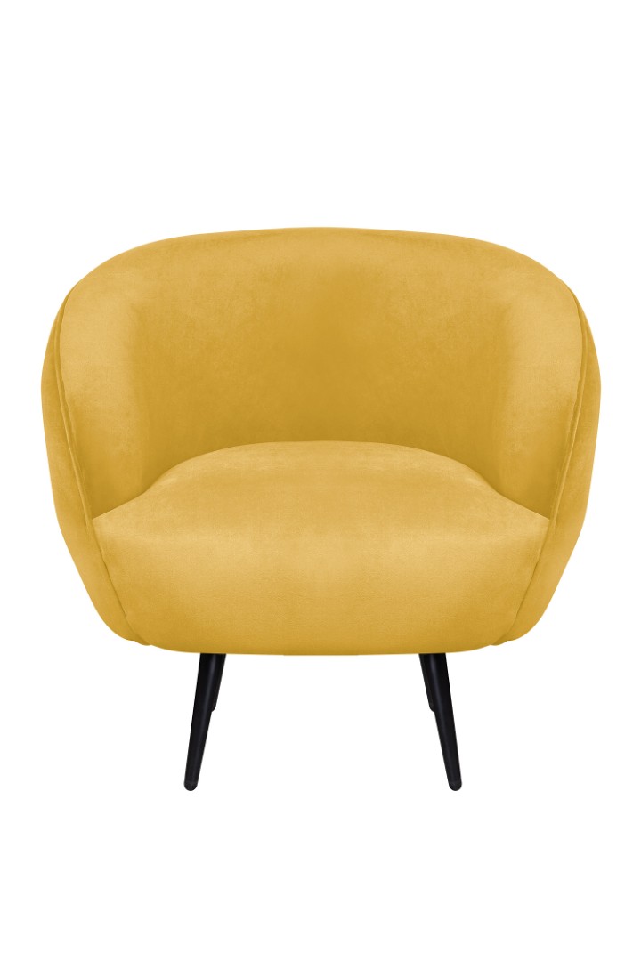 купить Мягкое кресло Benee Yellow на черных ножках