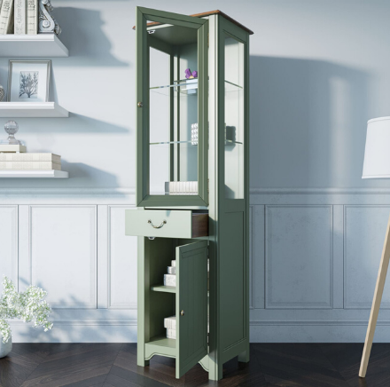 купить Узкий шкаф-витрина "Olivia" арт GC2005