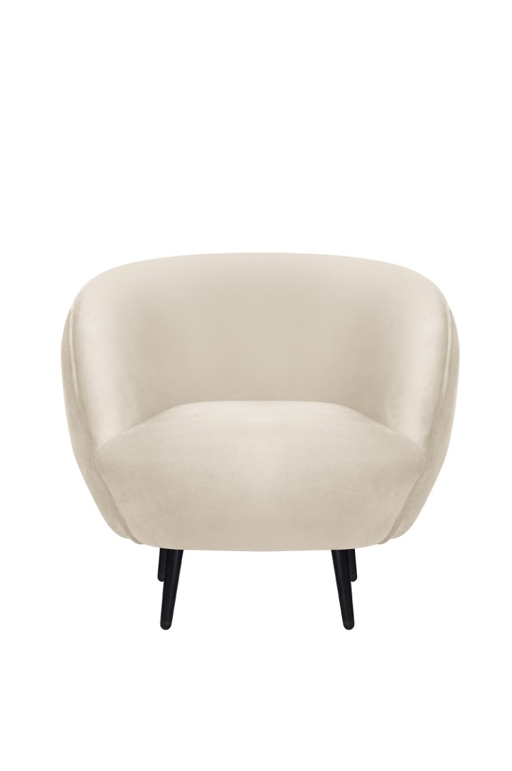 купить Мягкое кресло Small Benee Beige на черных ножках