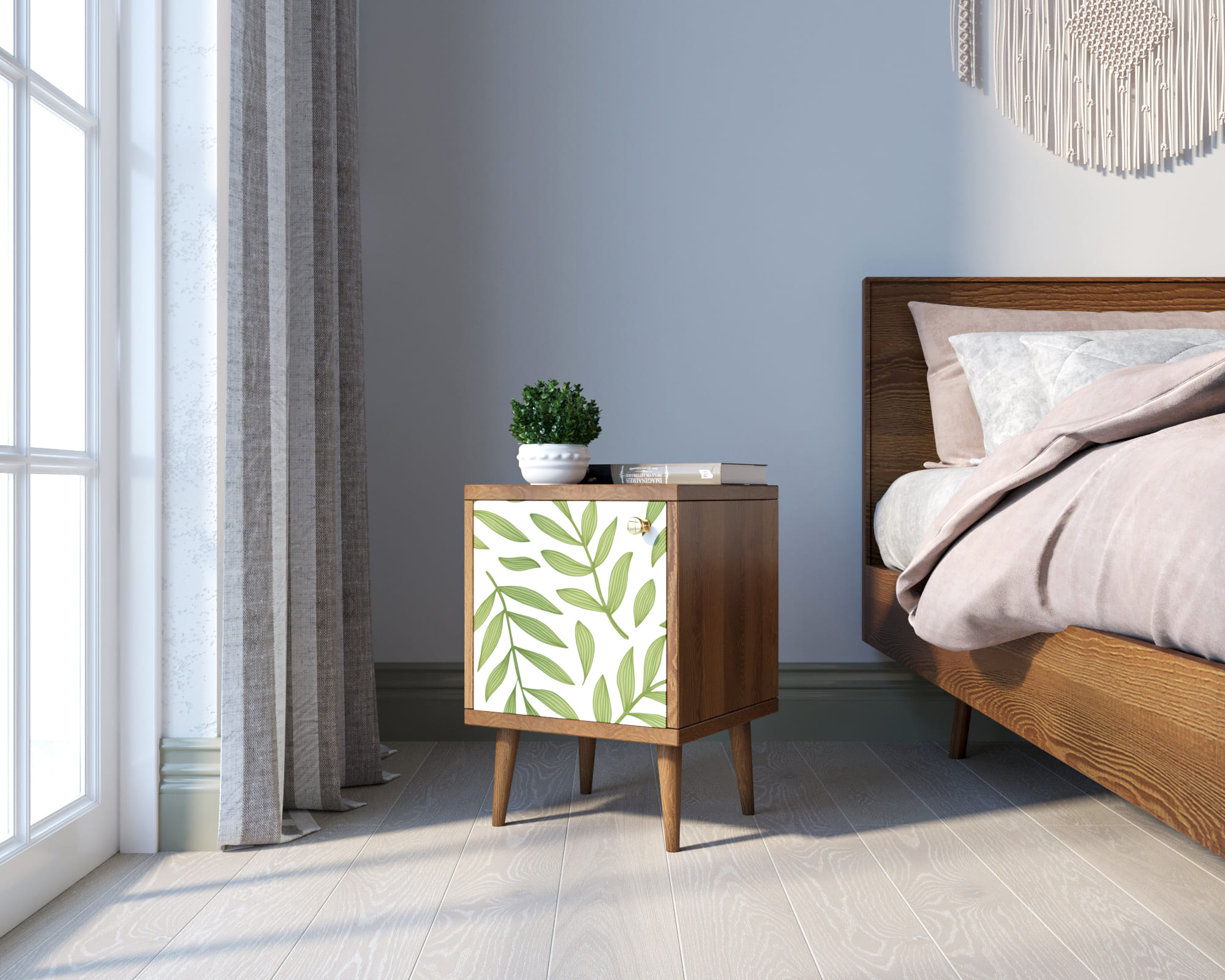 заказать Тумбочка "Berber" с дверкой 28 принт арт BB21/Print_28, разноцветная