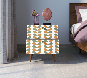 купить Тумбочка "Berber" с двумя ящиками 23 принт арт BB03/Print_23, разноцветная