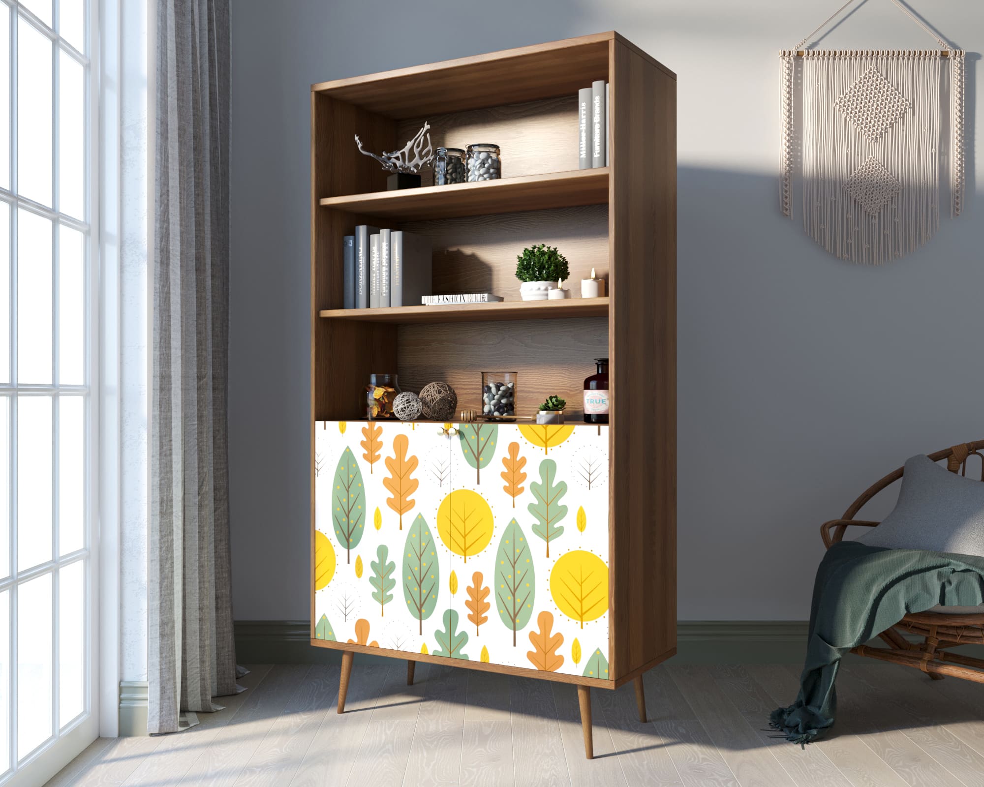 заказать Стеллаж с дверками "Berber" принт 30 арт BB26/Print_30