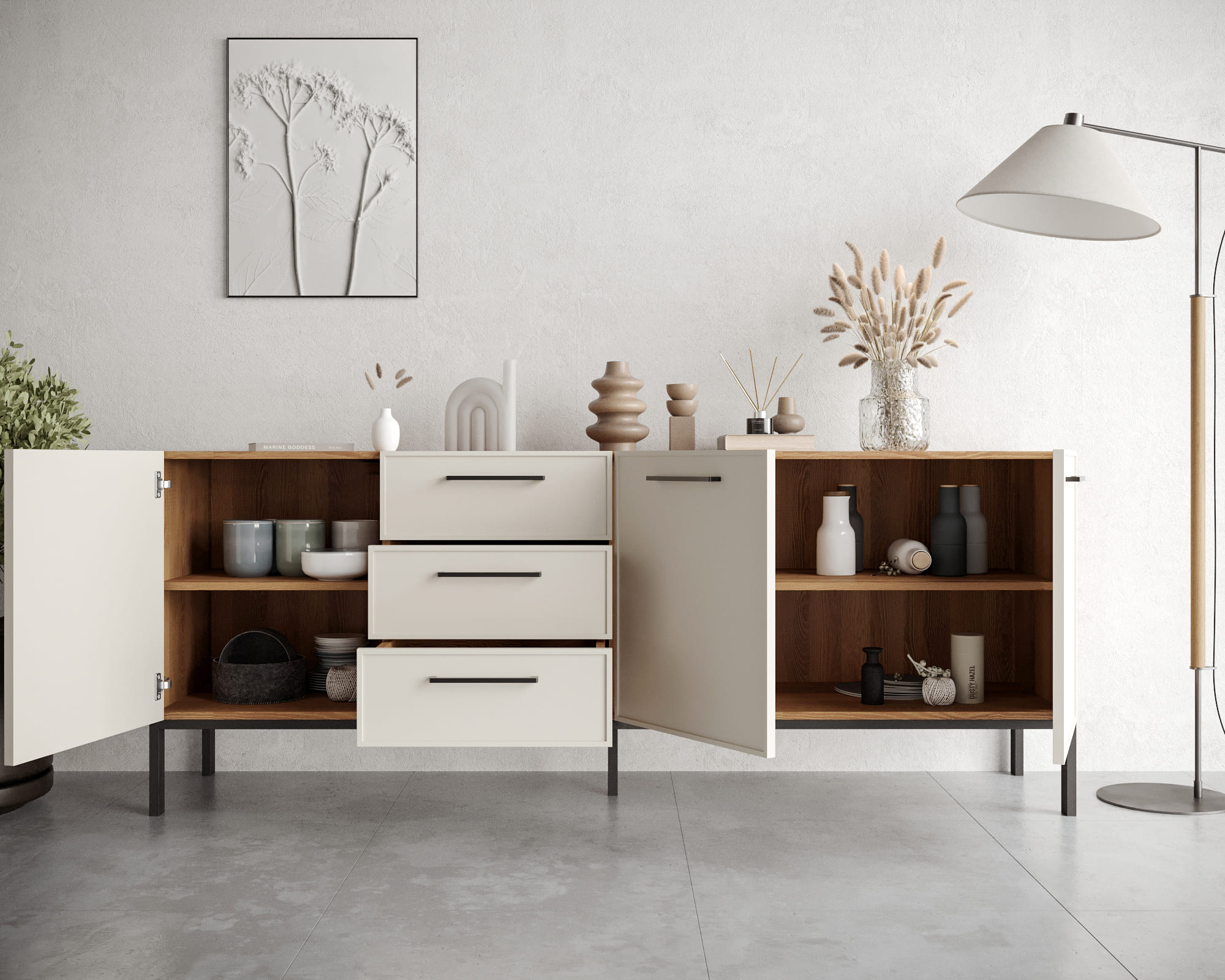 купить Комод с тремя дверками и тремя ящиками "Nicole" арт NEM07 в Москве купить Комод с тремя дверками и тремя ящиками "Nicole" арт NEM07