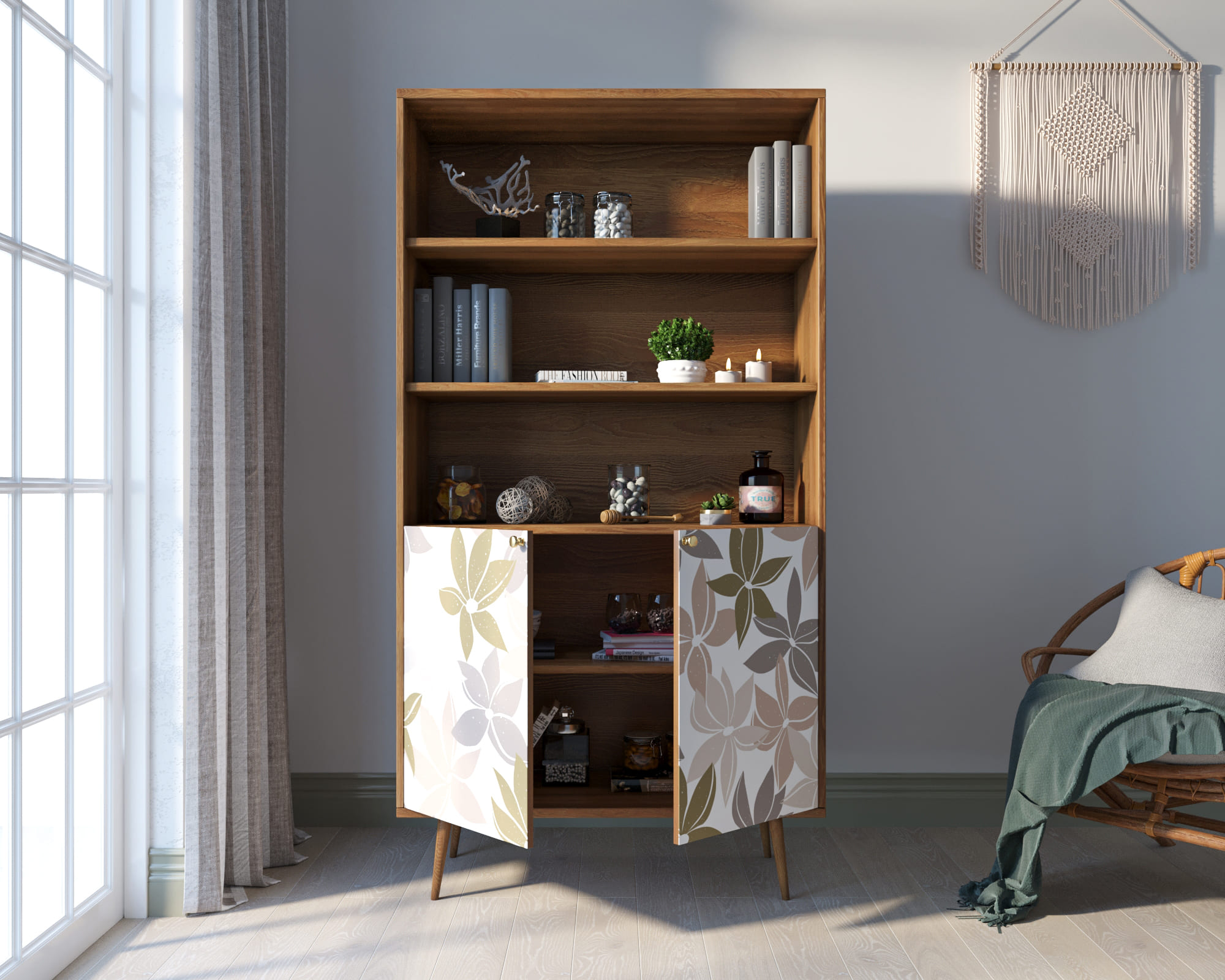 купить Стеллаж с дверками "Berber" принт 27 арт BB26/Print_27 в Москве купить Стеллаж с дверками "Berber" принт 27 арт BB26/Print_27