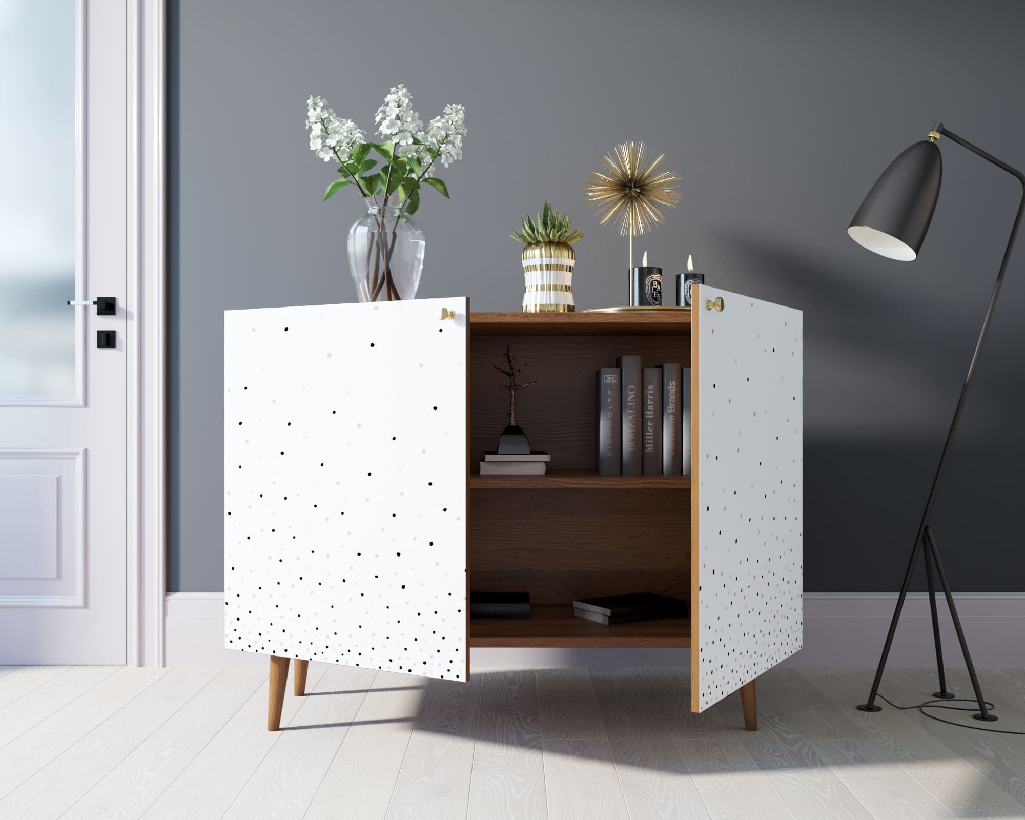 Комод "Berber" две дверки 15 принт арт BB04/Print_15 в интернет-магазине