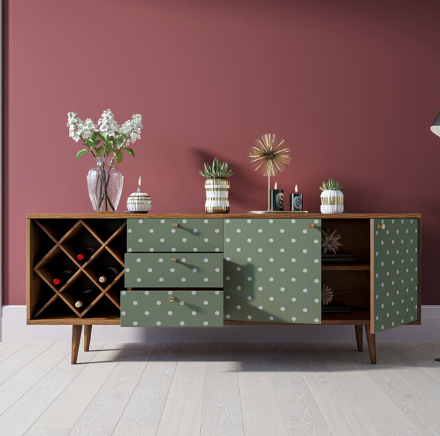 Комод "Berber" удлиненный с бутылочницей 12 принт арт BB15/Print_12