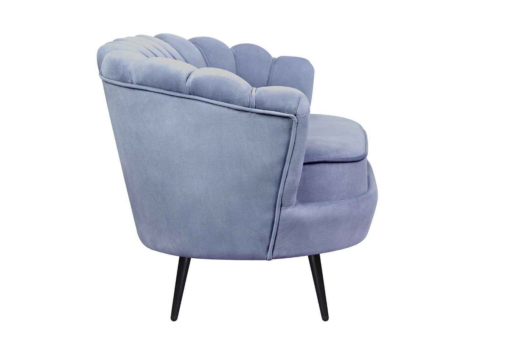 заказать Диван ракушка Pearl Double Blue на черных ножках