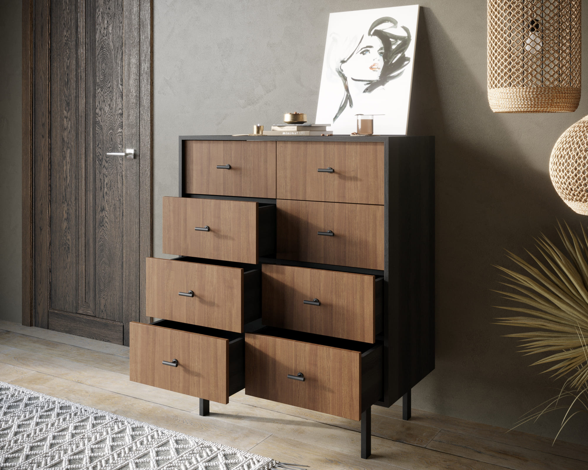 купить Комод на восемь ящиков "Emerson" арт EM20 в Москве купить Комод на восемь ящиков "Emerson" арт EM20