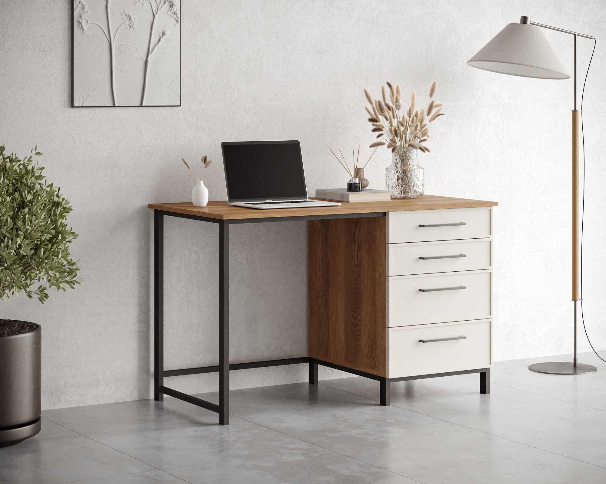 заказать Стол рабочий "Nicole" c одной тумбой NR23 в Москве заказать Стол рабочий "Nicole" c одной тумбой NR23