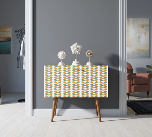 Комод на высоких ножках "Berber" малый принт 23 арт BB13/Print_23