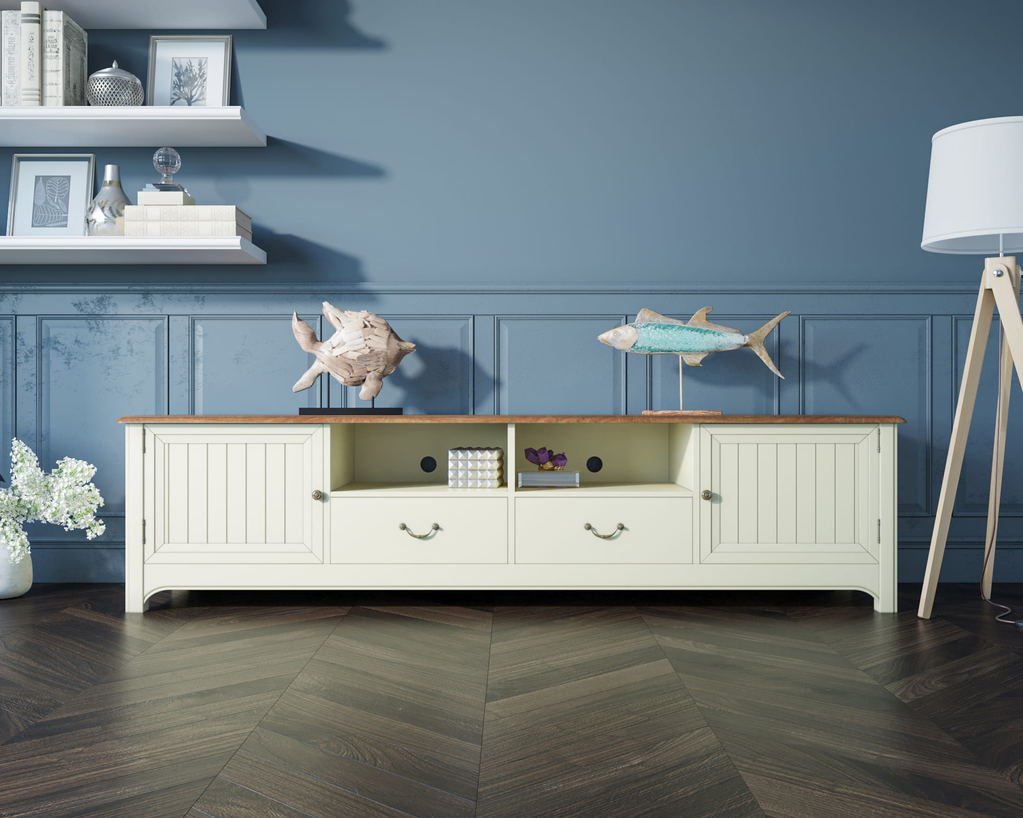 купить Бежевая консоль "Olivia" под TV удлиненная арт GC3006С