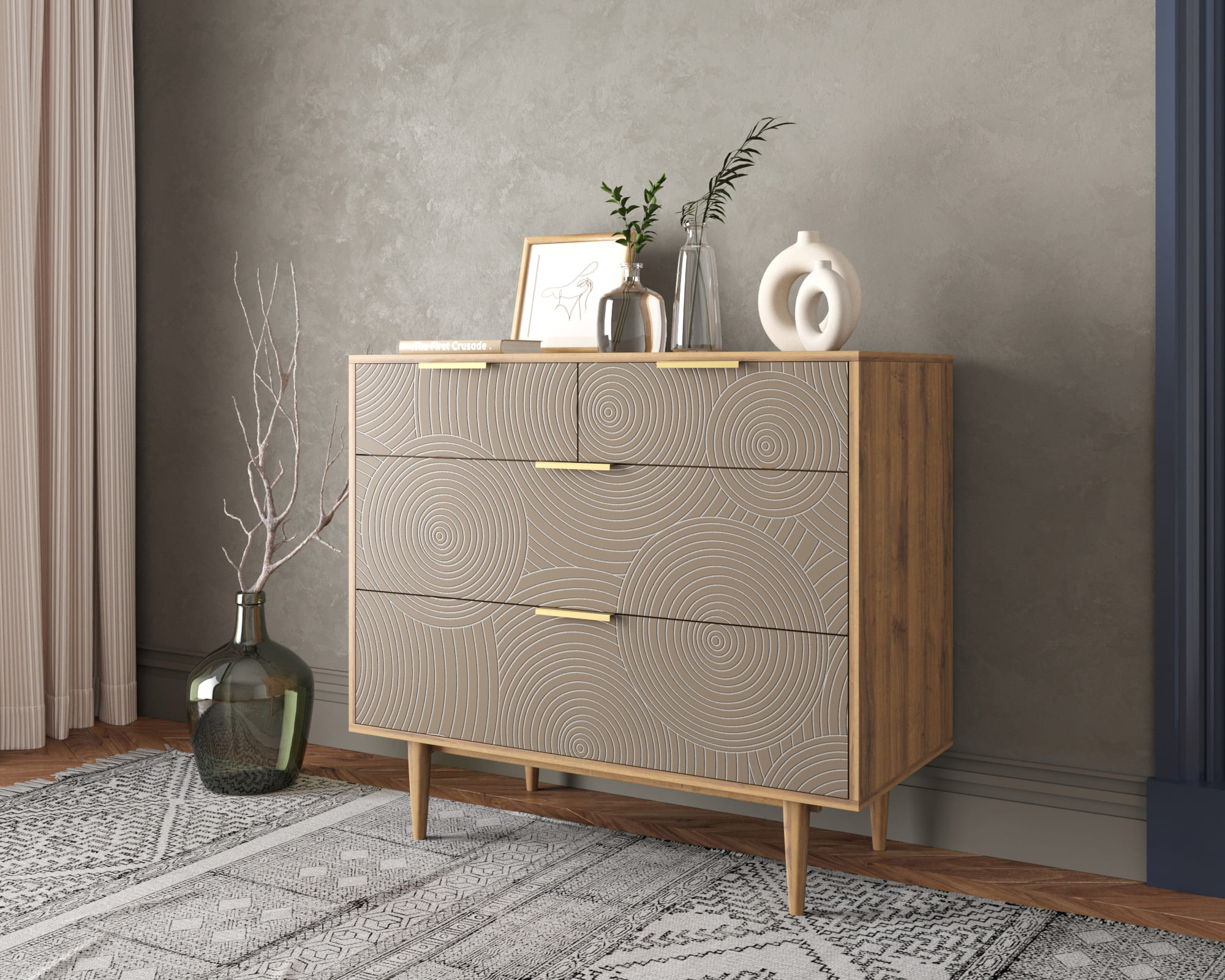 заказать Комод с четыремя ящиками "Line" R22/beige