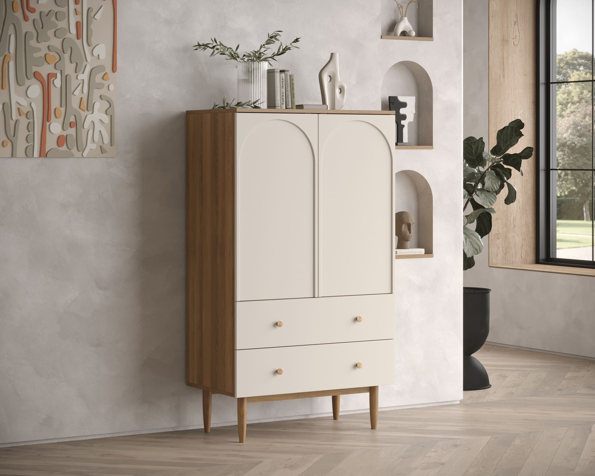 Комод с двумя дверками и двумя ящиками "Arka" AR14 в интернет-магазине в Москве Комод с двумя дверками и двумя ящиками "Arka" AR14 в интернет-магазине