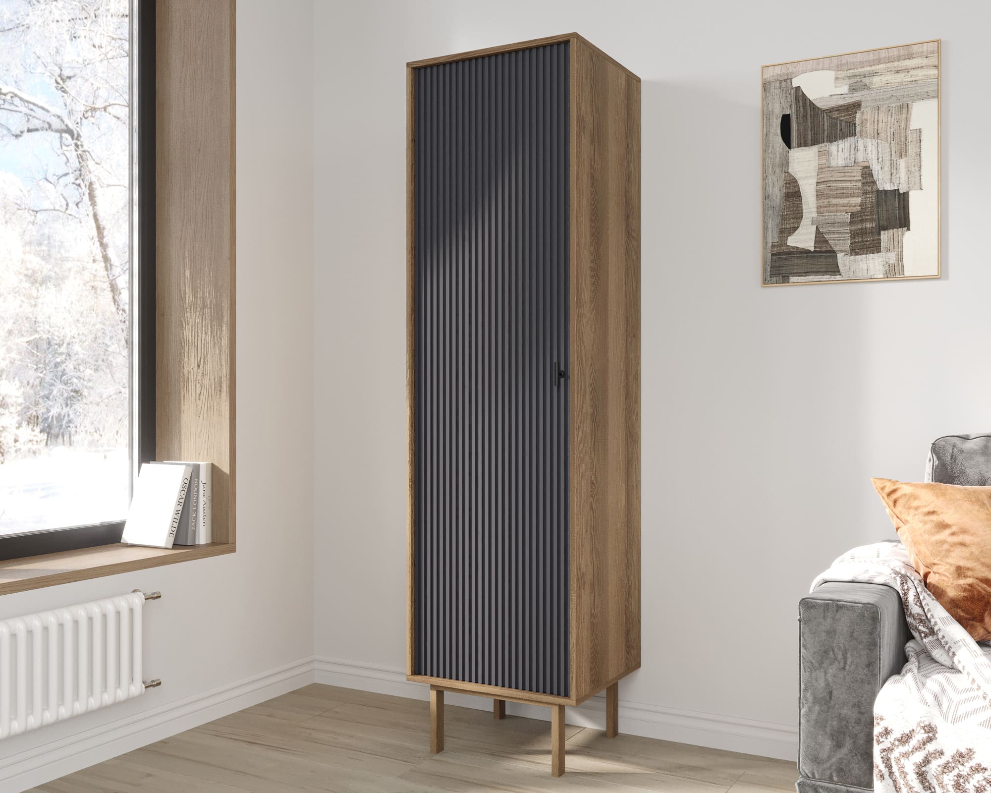 заказать Шкаф c одной дверкой "Emerson" арт EM101/7024/L