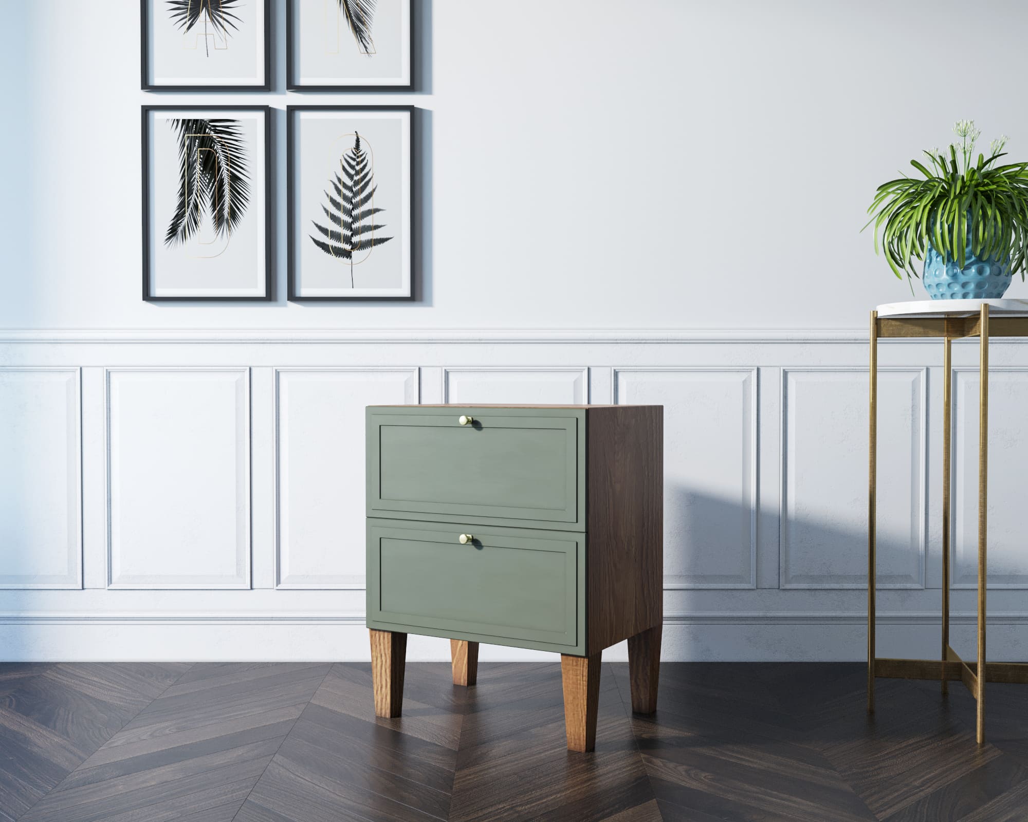 заказать Комод-тумба "Andersen" с двумя ящиками арт AN04/1, цвет - орех