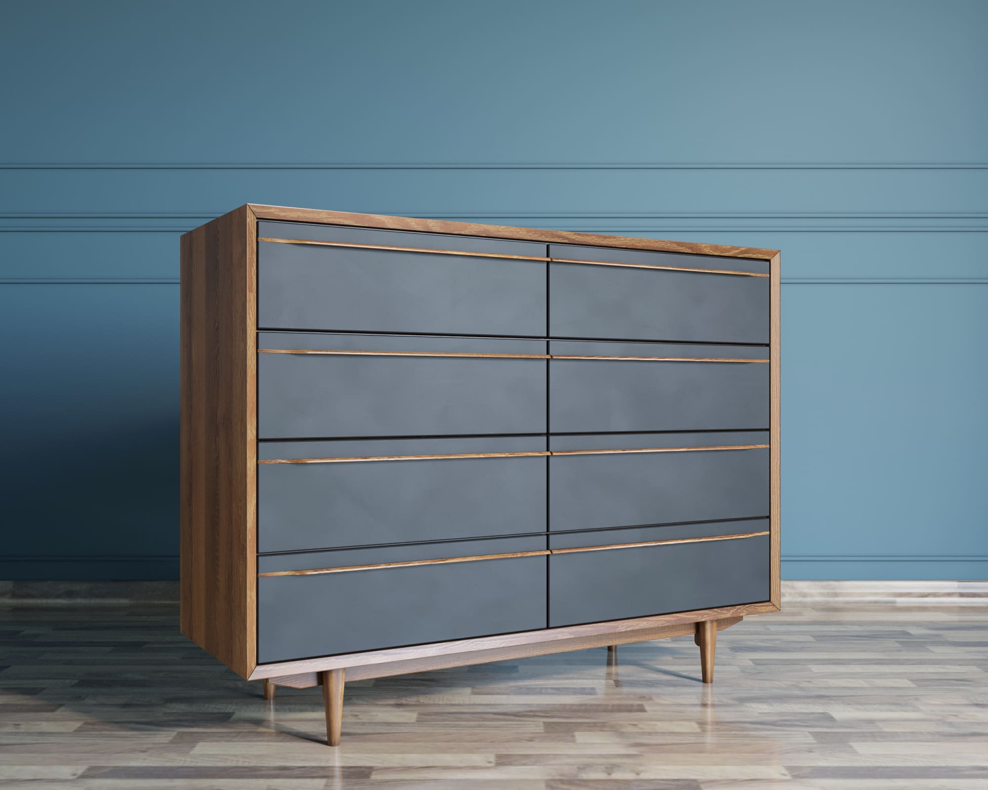 Комод "Bruni Black" на восемь ящиков арт BR06Black в интернет-магазине в Москве Комод "Bruni Black" на восемь ящиков арт BR06Black в интернет-магазине