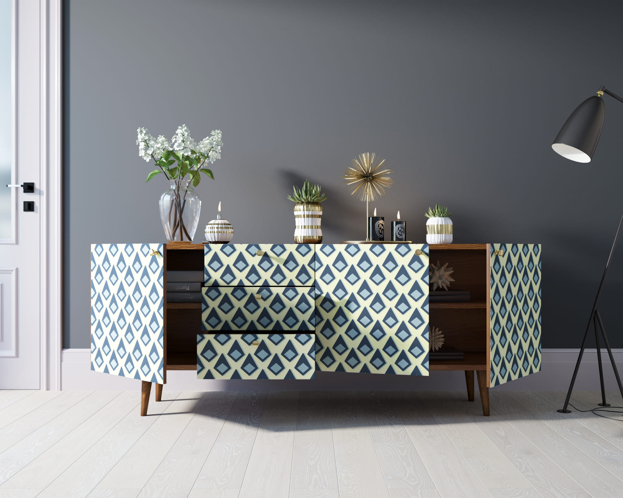 Комод "Berber" удлиненный принт 13 арт BB11/Print_13 в интернет-магазине