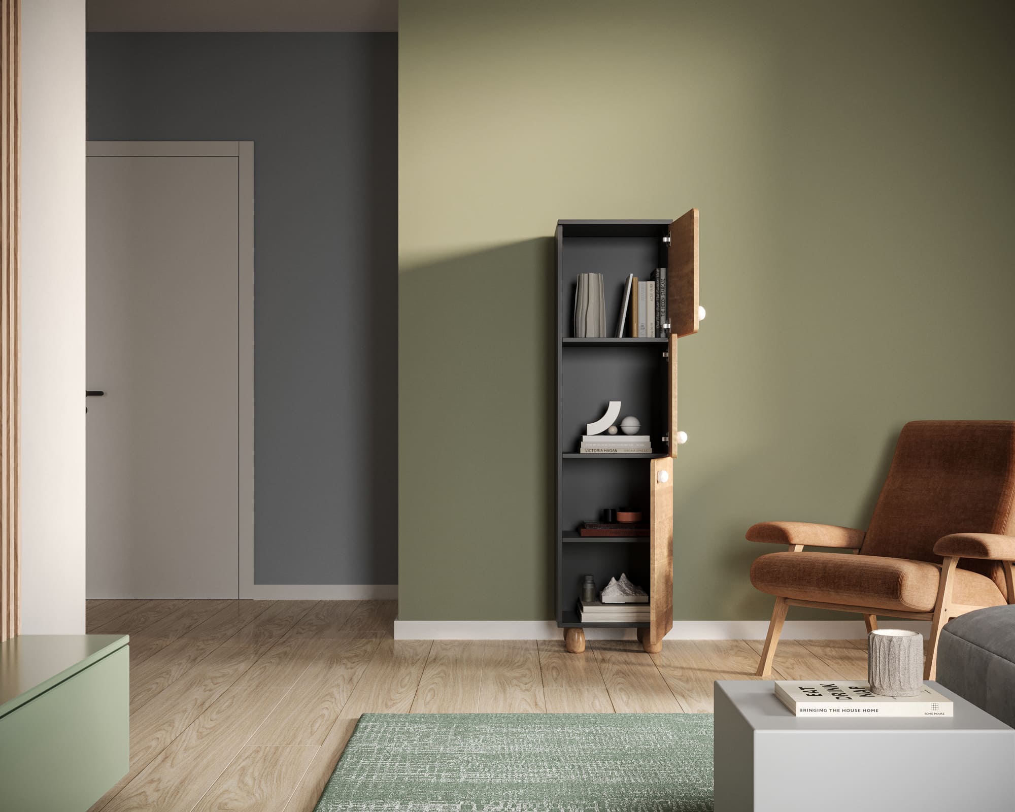 купить Узкий шкаф с тремя дверками "Split" SP10 в Москве купить Узкий шкаф с тремя дверками "Split" SP10