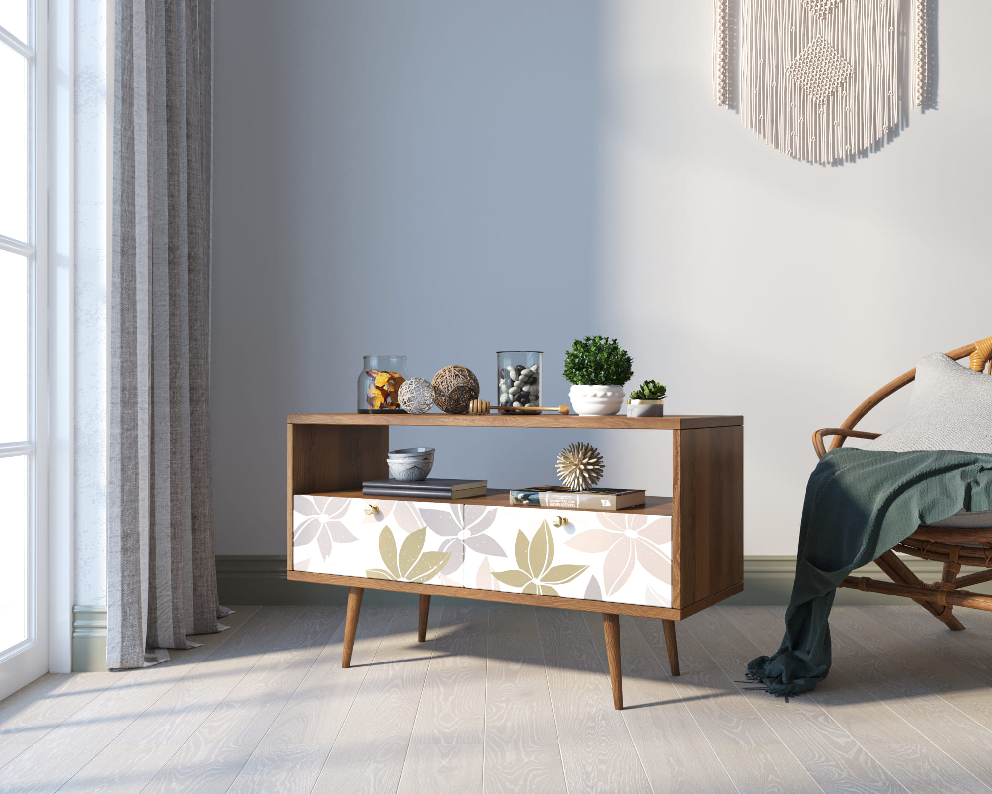 заказать Консоль "Berber" с двумя ящиками принт 27 арт BB22/Print_27 в Москве заказать Консоль "Berber" с двумя ящиками принт 27 арт BB22/Print_27