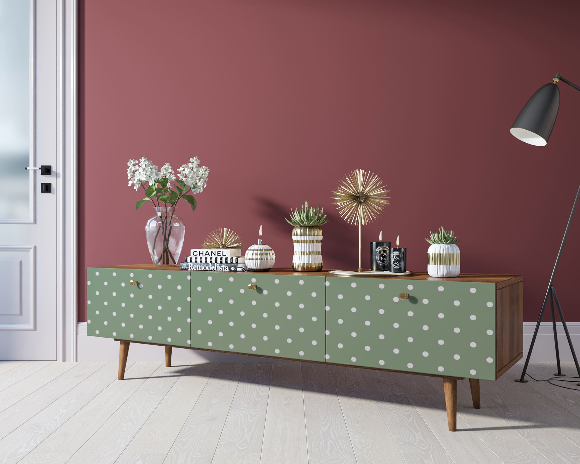 фото Комод "Berber" с ящиками низкий под TV принт 12 арт BB19/Print_12