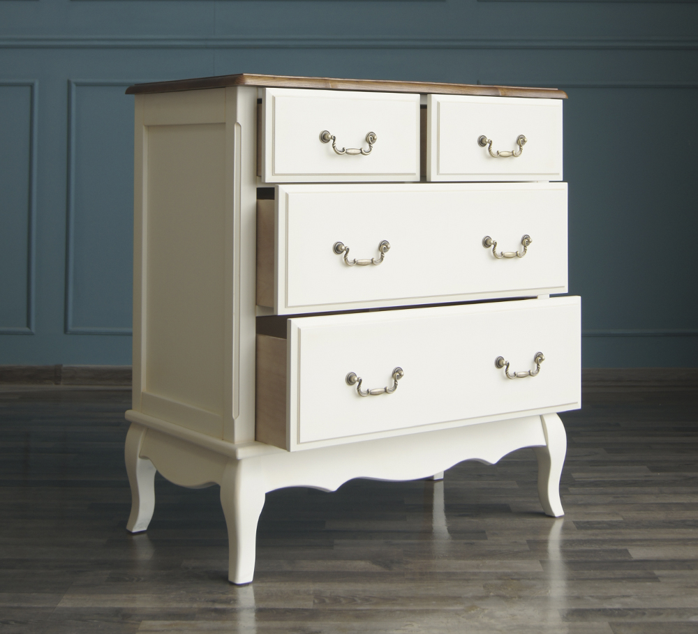 Бежевый комод Leontina (4 ящика) арт ST9335 в интернет-магазине в Москве Бежевый комод Leontina (4 ящика) арт ST9335 в интернет-магазине