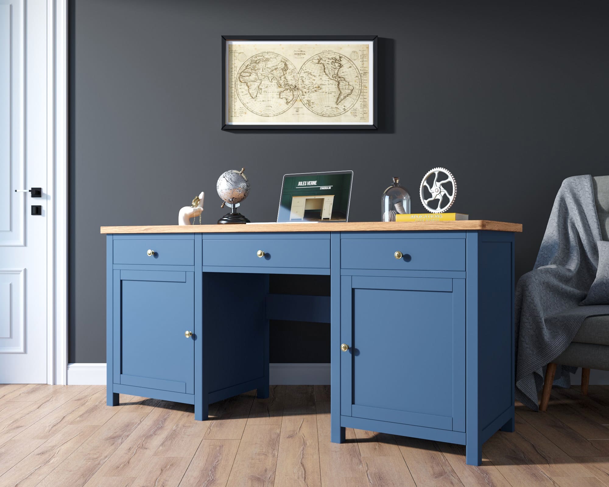 заказать Большой рабочий стол "Jules Verne" арт JV02ETGB в Москве заказать Большой рабочий стол "Jules Verne" арт JV02ETGB