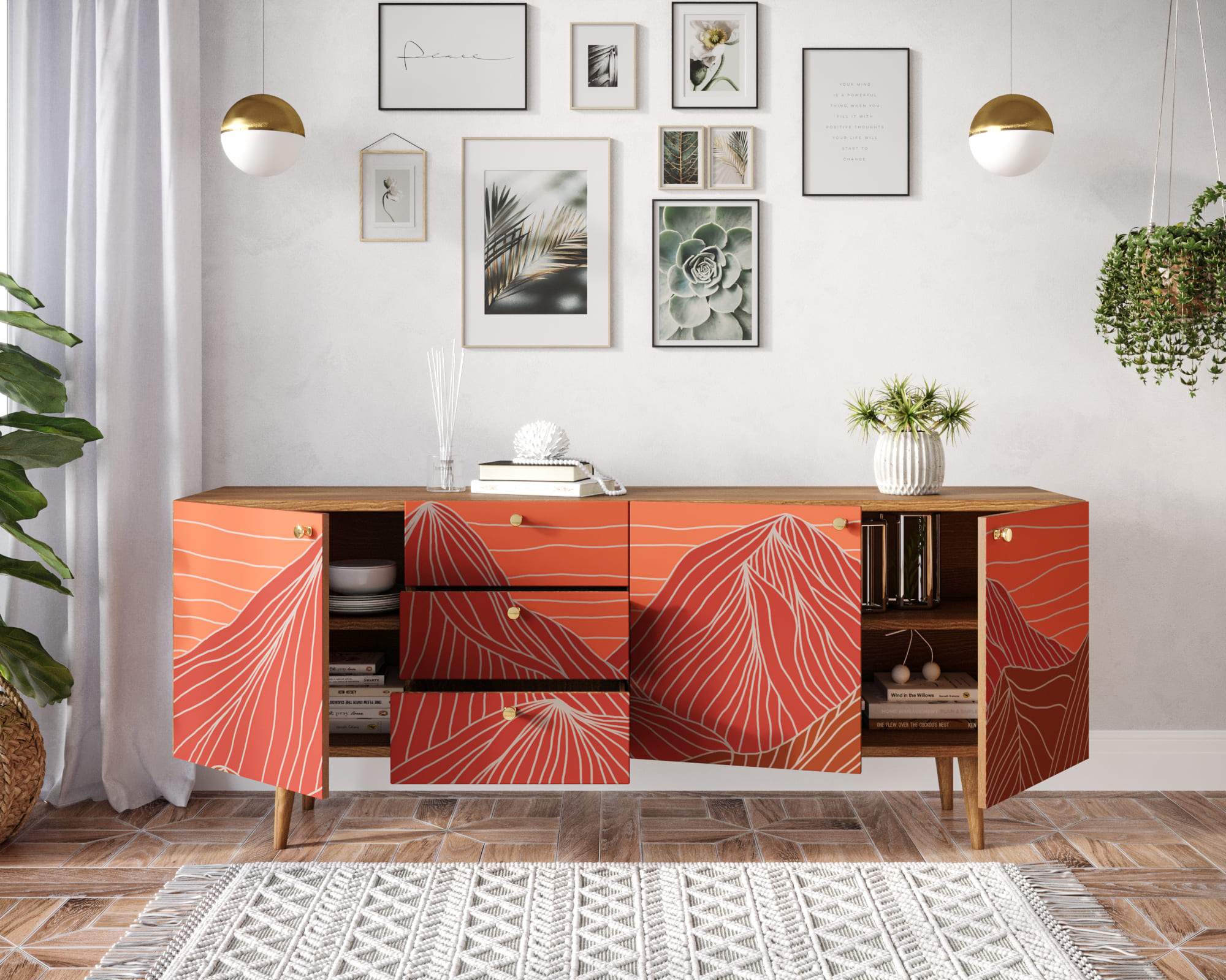 купить Комод "Berber" удлиненный принт 49 арт BB11/Print_49