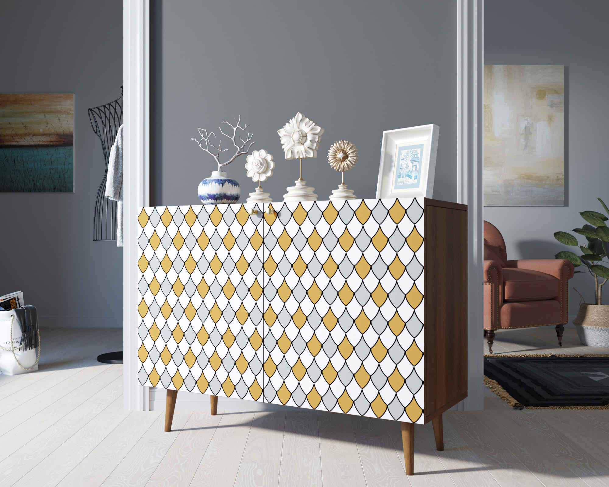 фото Комод "Berber" две дверки 22 принт арт BB04/Print_22 в Москве фото Комод "Berber" две дверки 22 принт арт BB04/Print_22