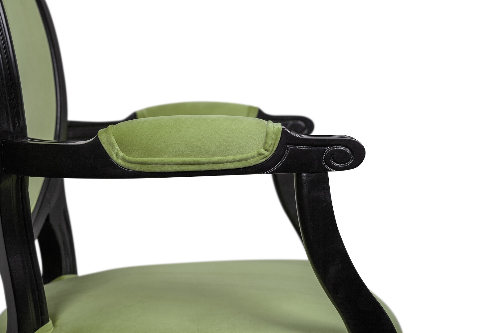 Мягкий стул с подлокотниками Delo Kora Arm Green в интерьере в Москве Мягкий стул с подлокотниками Delo Kora Arm Green в интерьере