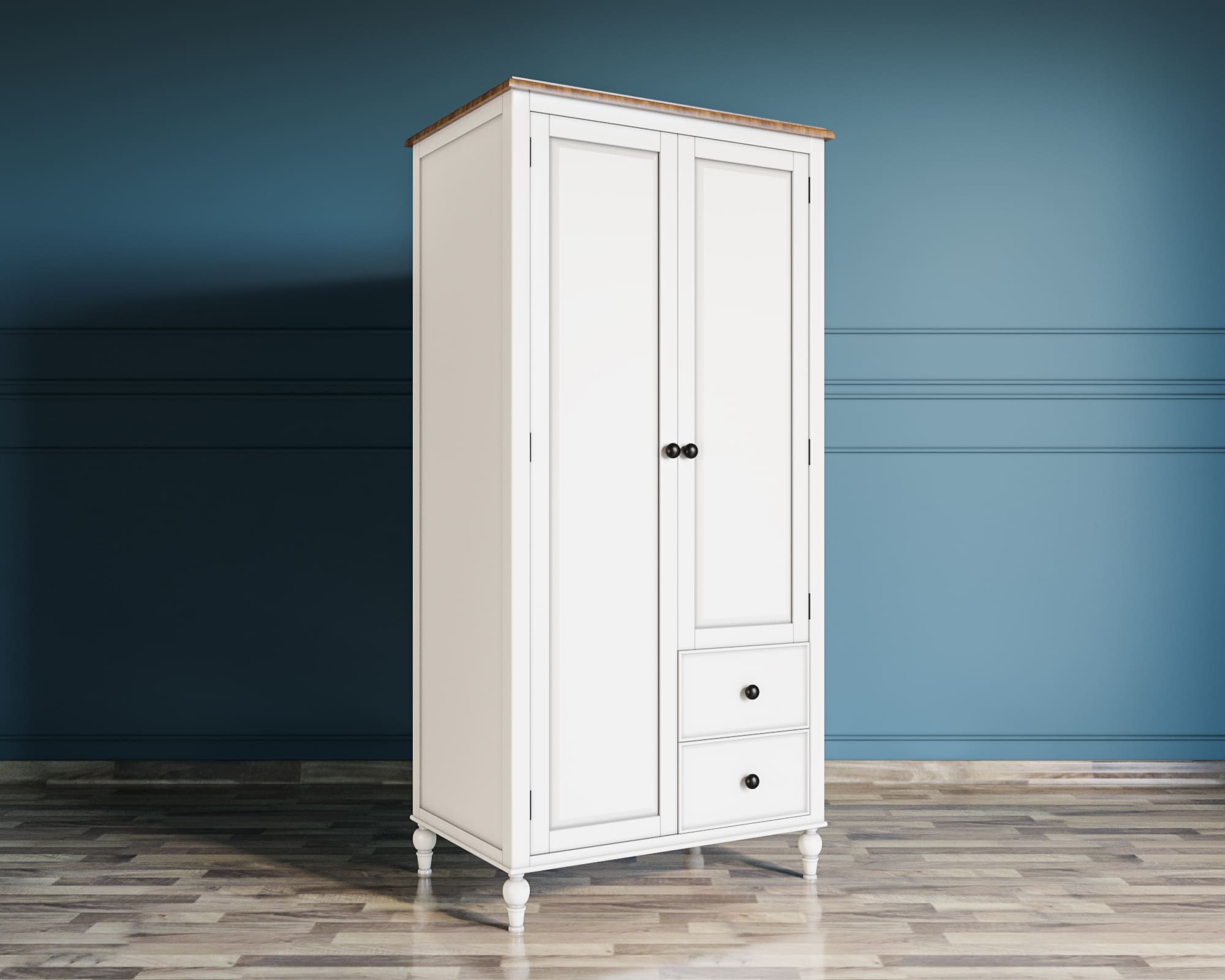 заказать Шкаф двухстворчатый "Odri" с двумя ящиками арт od2127S в Москве заказать Шкаф двухстворчатый "Odri" с двумя ящиками арт od2127S