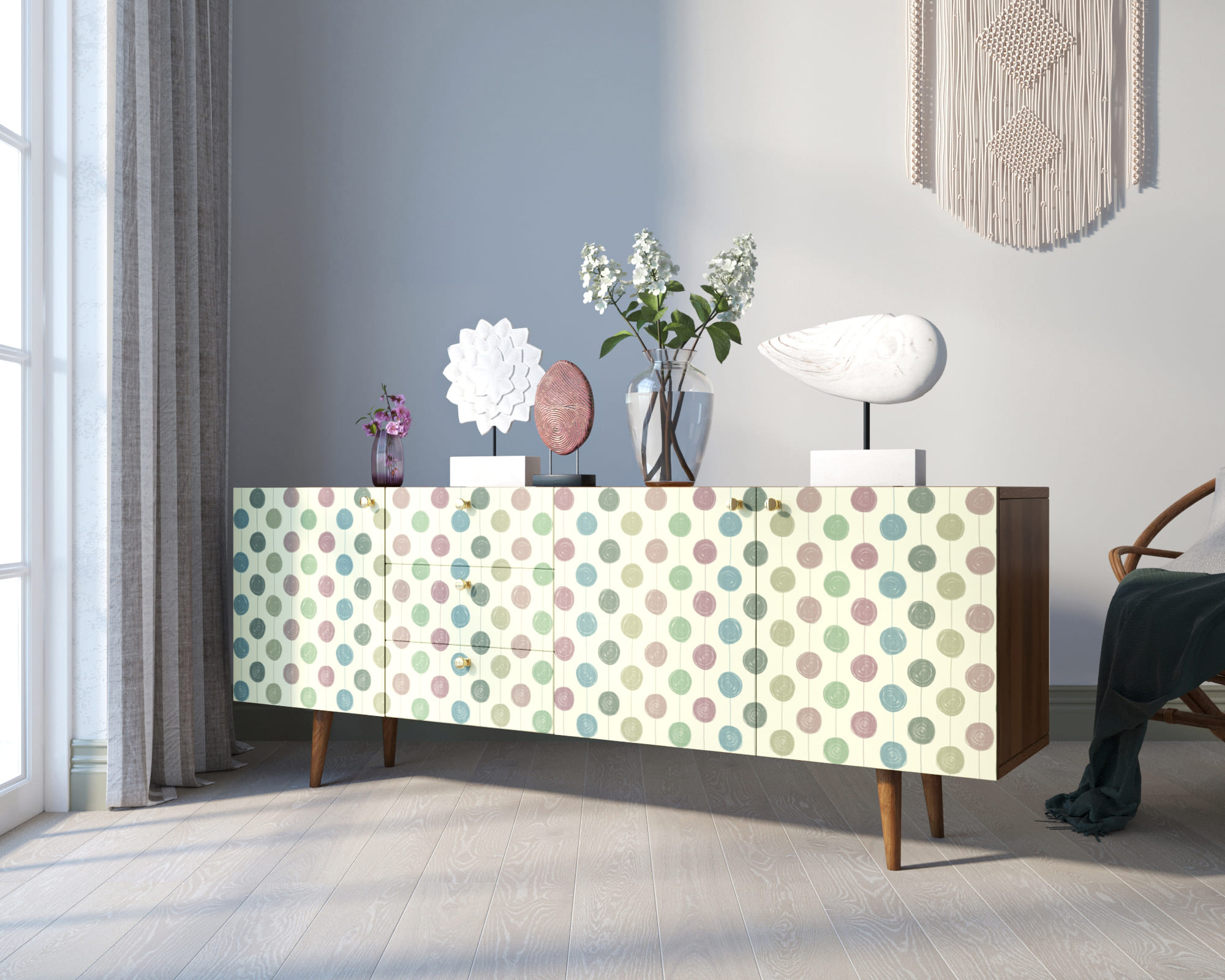 фото Комод "Berber" удлиненный принт 24 арт BB11/Print_24