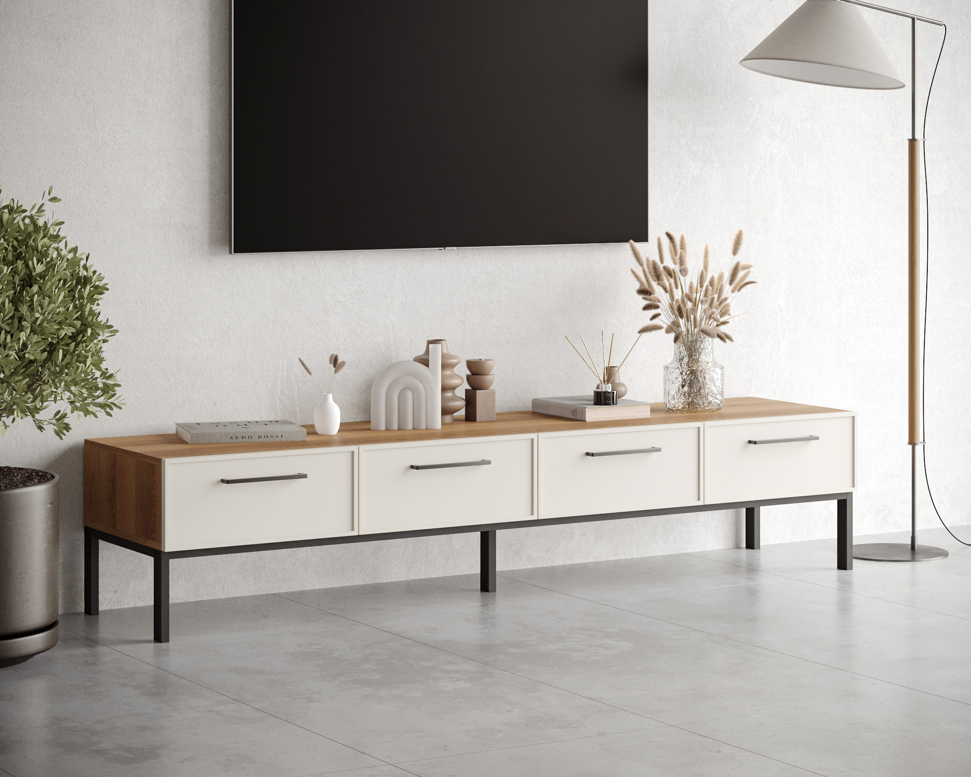 заказать Комод с четырьмя ящиками под TV "Nicole" арт NEM06