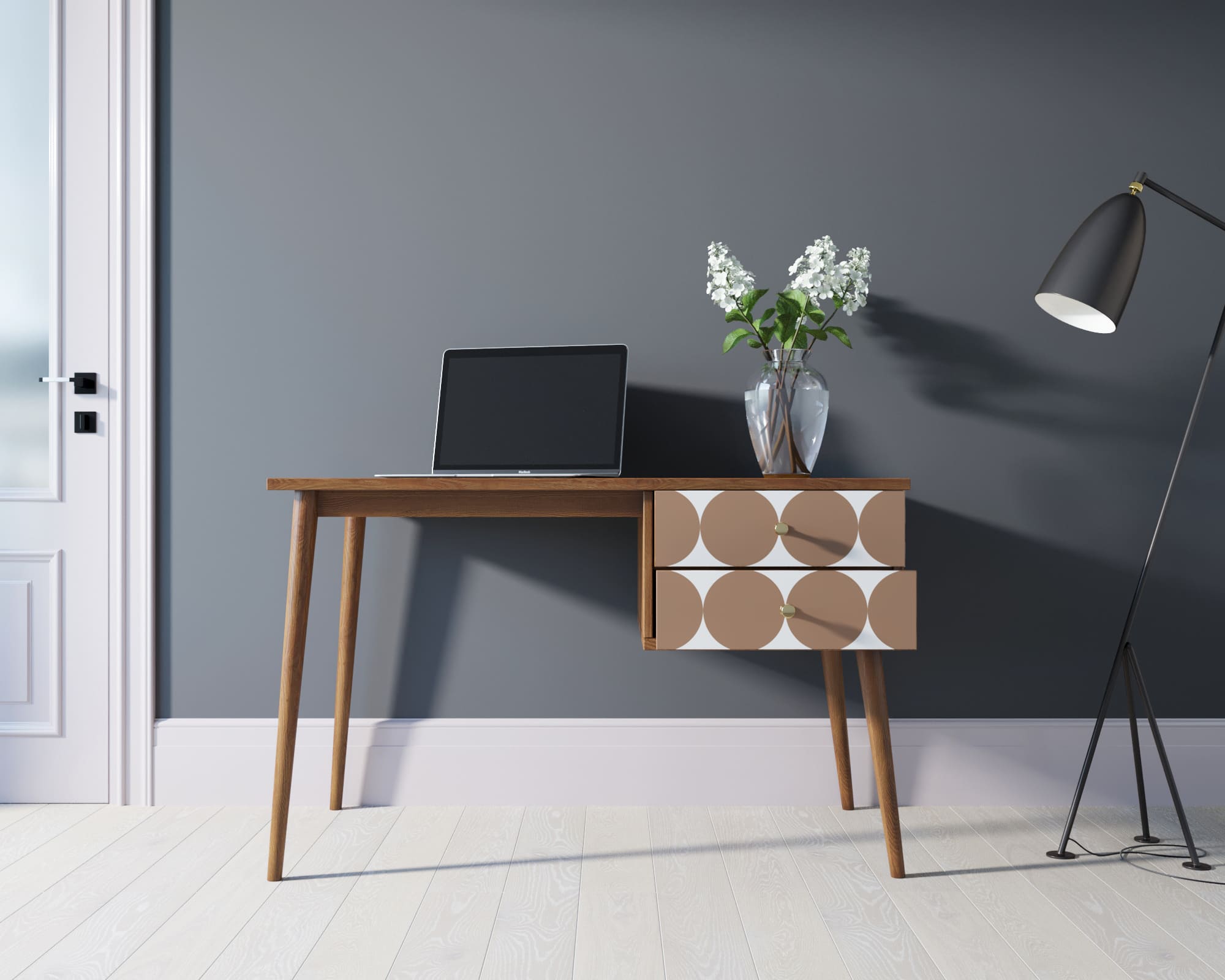 заказать Стол рабочий "Berber" принт 17 с одной тумбой арт BB20/Print_17 в Москве заказать Стол рабочий "Berber" принт 17 с одной тумбой арт BB20/Print_17