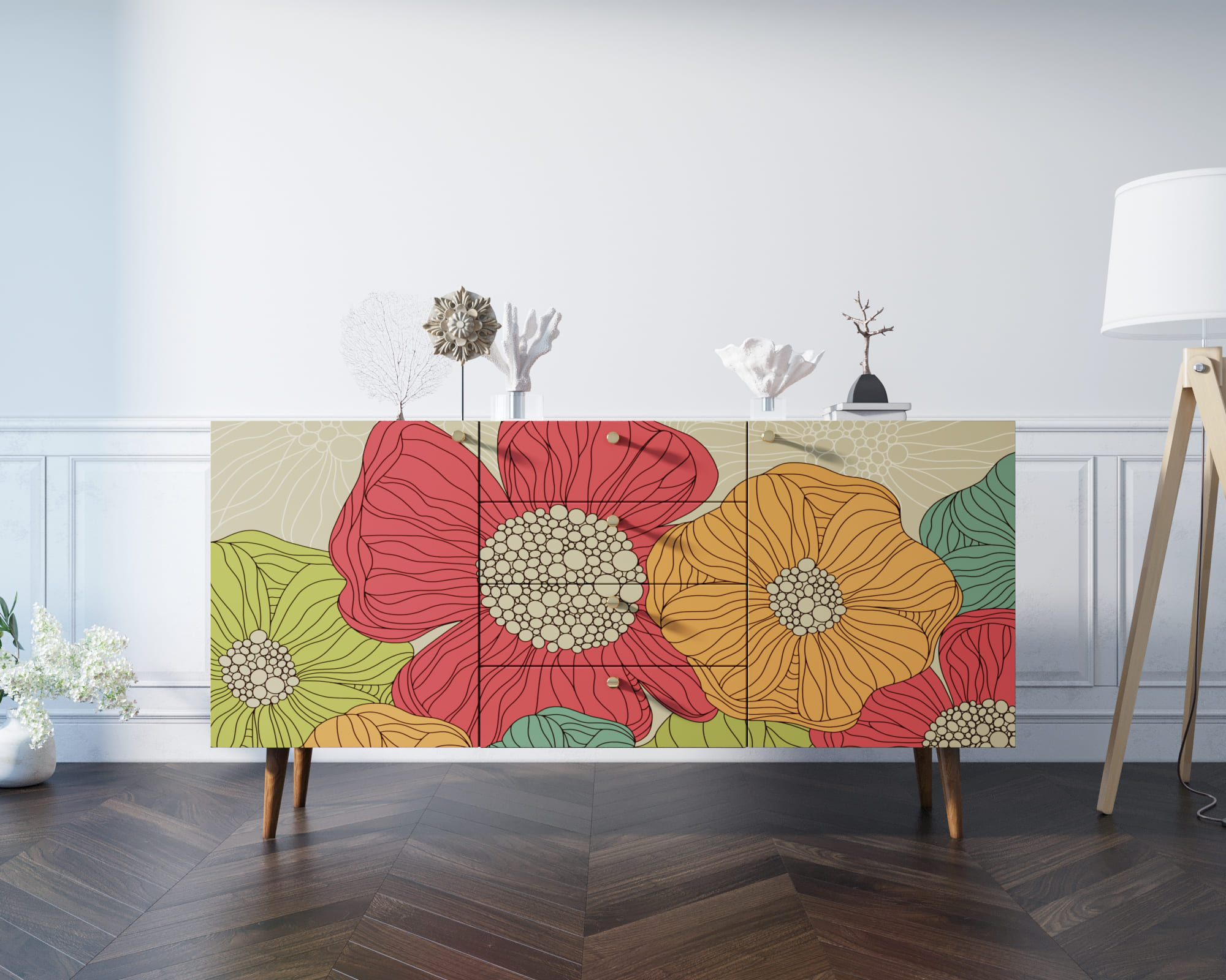 Комод "Berber" с ящиками 5 принт арт BB14/Print_05 в интерьере в Москве Комод "Berber" с ящиками 5 принт арт BB14/Print_05 в интерьере